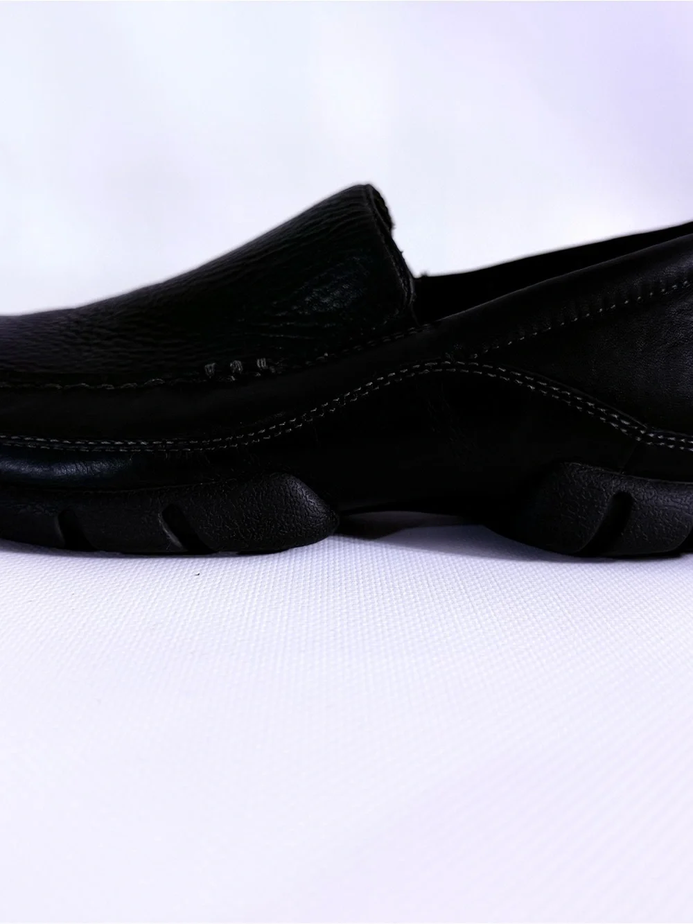 Rockport XCS Men's Black Leather Slip-On Driving Loafers